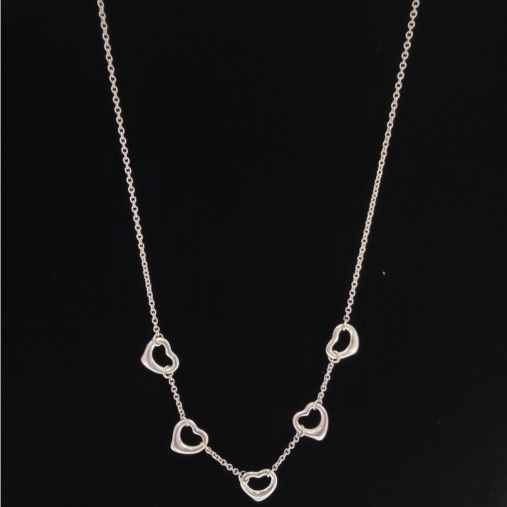 Tiffany’s Elsa Peretti  Five Open Heart Tiffany’s  Necklace - Picture 4 of 14